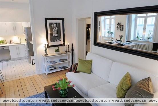 58平开放式瑞典风格家居设计