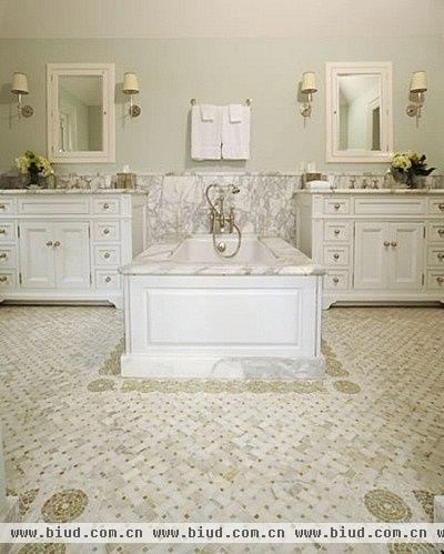 古典高贵气质 12款大理石铺装的卫浴