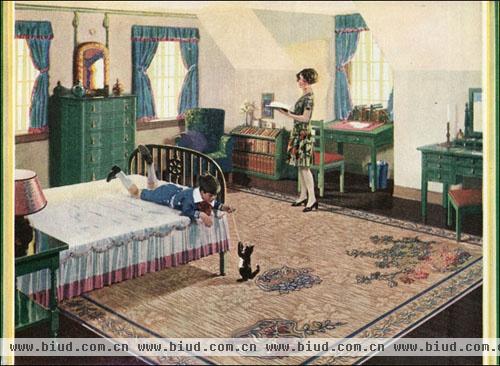 20年代的彩色卧室设计图 古典才是经典(组图)