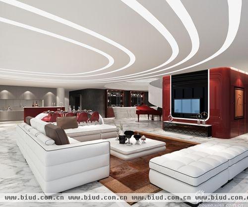 兰博基尼家具产品构成的“Lamborghini空中别墅”设计图
