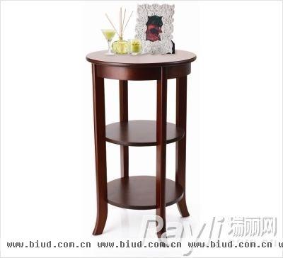 巴洛克三层圆边桌为巴洛克古典风格的实木家具