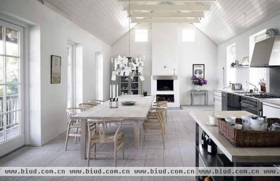 38款美丽的斯堪的纳维亚厨房 简单纯色撑起家