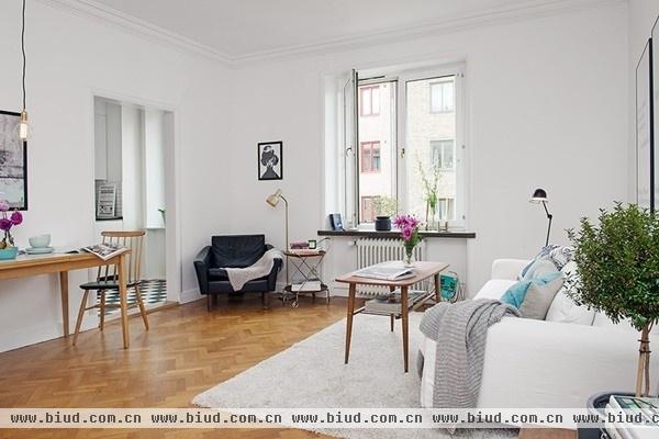 北欧瑞典风格 44平米小资女单身公寓(组图)