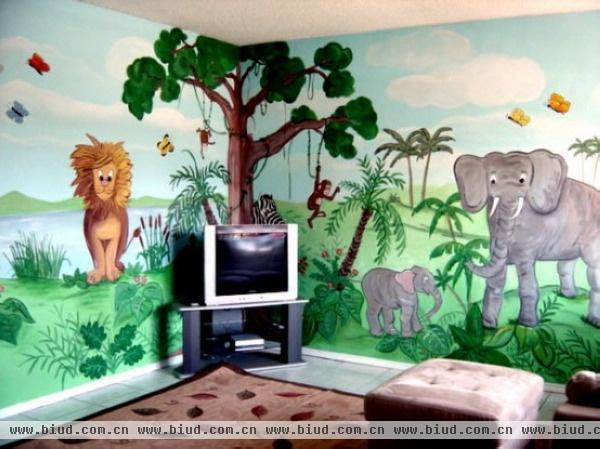布置的超酷！25个丛林主题儿童房设计方案