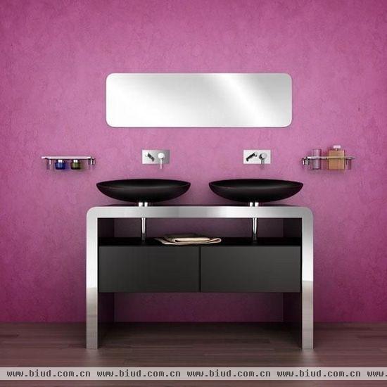刚柔并济 不锈钢与木质材料搭配的卫浴间设计