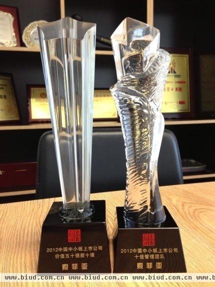 索菲亚荣膺2012中国上市公司价值评选两大奖
