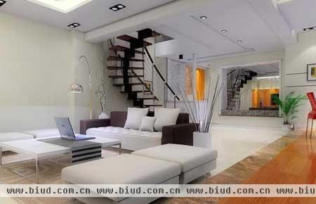 为家居增亮点 最新潮复式客厅楼梯设计（图）