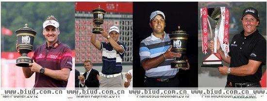 WGC-HSBC CHAMPIONS历届冠军：Ian Poulter:2012 Martin Kaymer:2011 　Francesco Molinari:2010 Phil Mickelson:2009,2007 