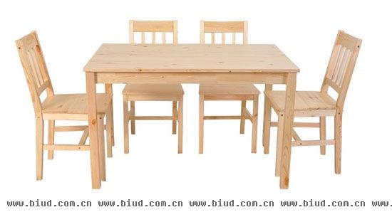 松木长餐桌