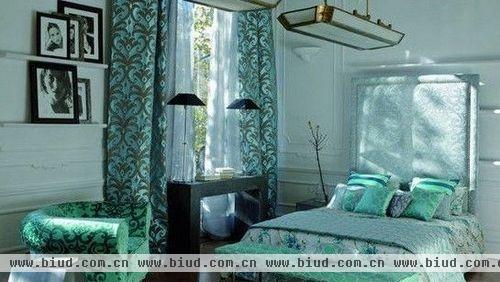 绿色布艺创造和谐卧室