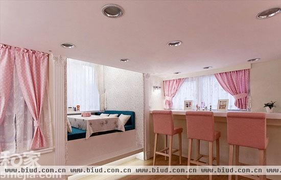 56平loft单身公寓 细致女的粉色公主梦（图）