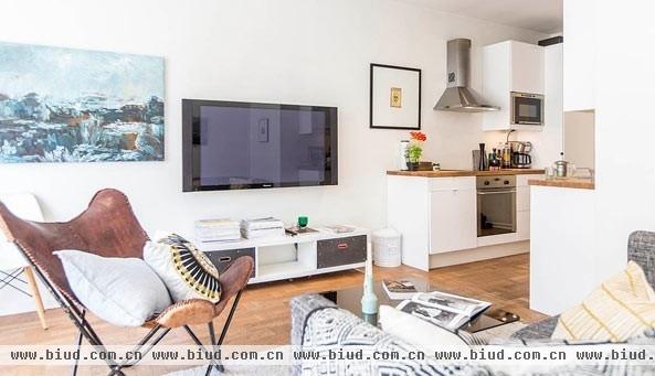 瑞典41平米清幽小公寓 拼花地板温馨空间(图)