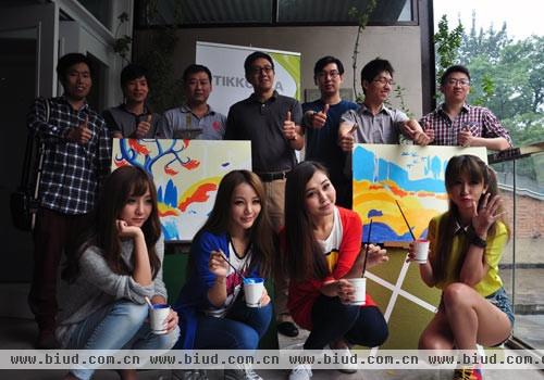 芬琳漆涂鸦活动与798艺术区DARA美术家居生活馆举行
