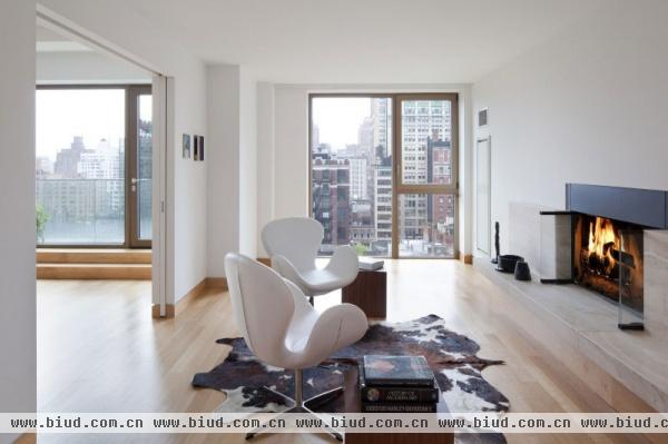 简洁时尚 纽约曼哈顿奢华顶层复式公寓（图）