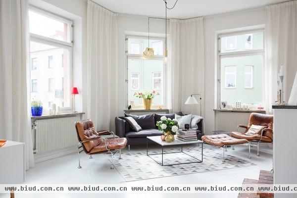 时尚北欧风格小公寓 纯白色调带来安静感(图)