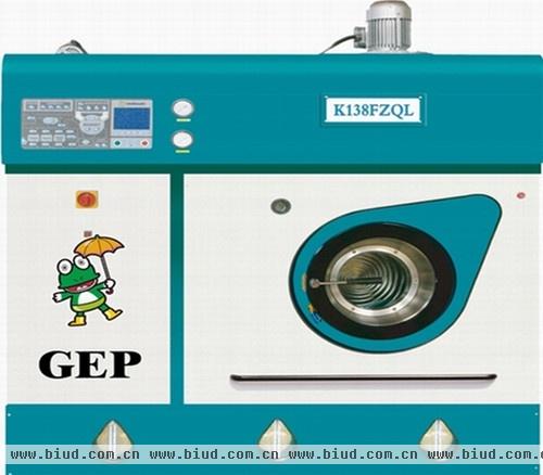 图为干洗店加盟连锁美国GEP全封闭全自动回收式带蒸馏碳氢干洗机设备(专利号：ZL200930098046.1