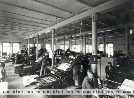 1935年，贝塔斯曼印刷车间