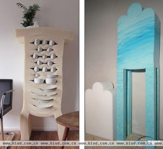 荷兰女设计师打造神奇家具 能随物品重量而改变形状