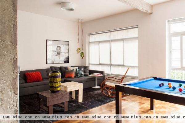 20平游戏小资明亮大客厅 巴西圣保罗现代公寓