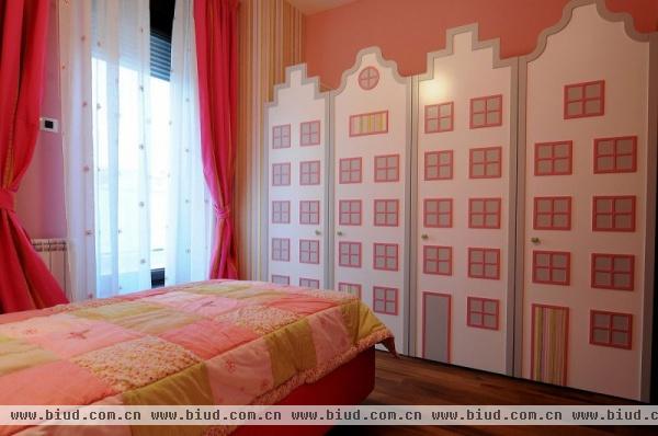 粉色装点儿童房 塞尔维亚优雅简约阁楼公寓
