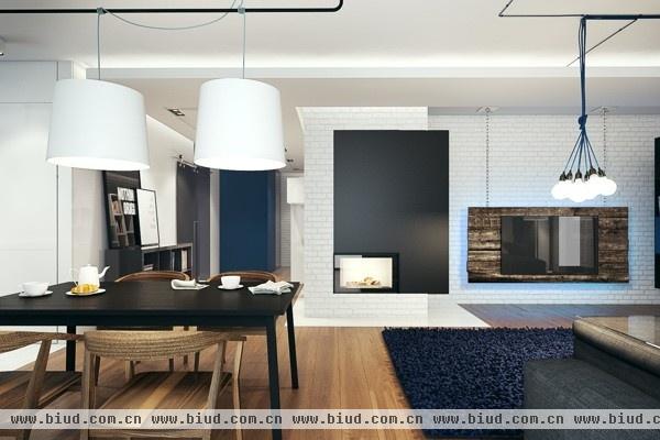 波兰超酷公寓 以墙面色块打造居家风格
