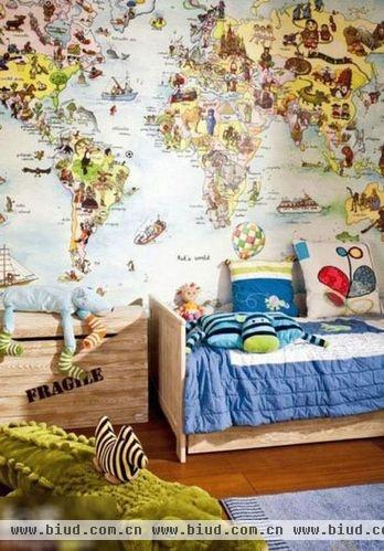 创意壁纸给家庭增加国际范 把创意背景贴上墙