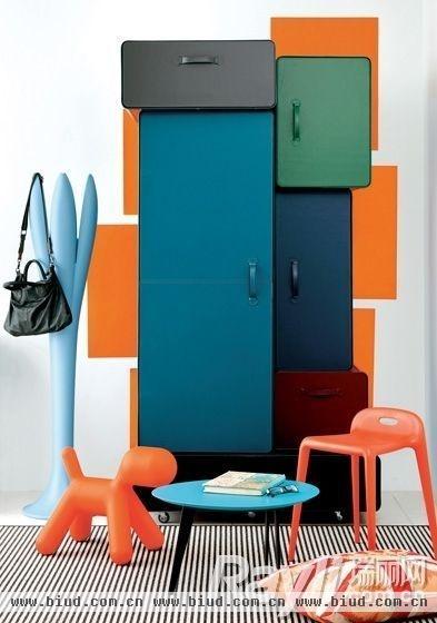 超级有趣的彩色组合箱柜拼出时尚与个性