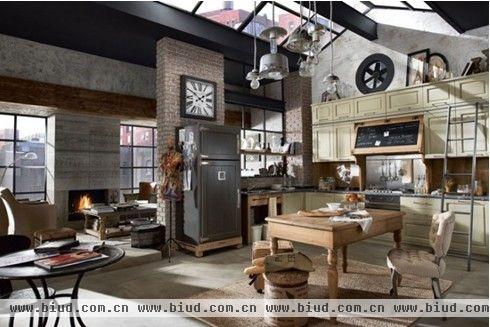 欧洲厨房风格 木材金属石材的混搭【图】