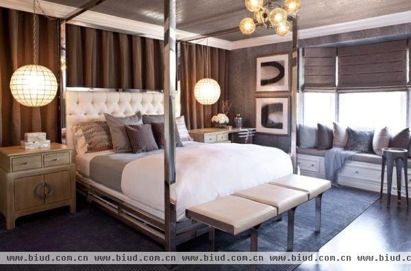 冬季温暖奢华 29款欧式四柱床打造出复古卧室