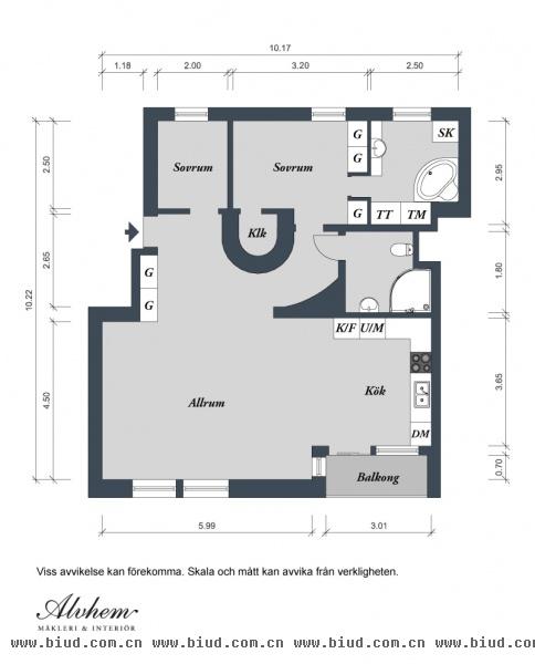 哥德堡迷人清新公寓 桃木地板质朴简约风(图)