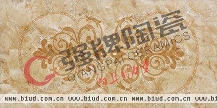 强牌陶瓷厨卫砖“米黄洞石”系列：QR69009H-M（300X600MM）