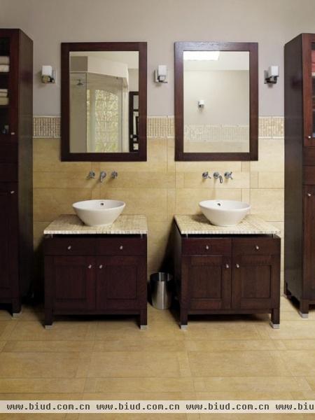 摩登设计 浴室瓷砖铺设范例