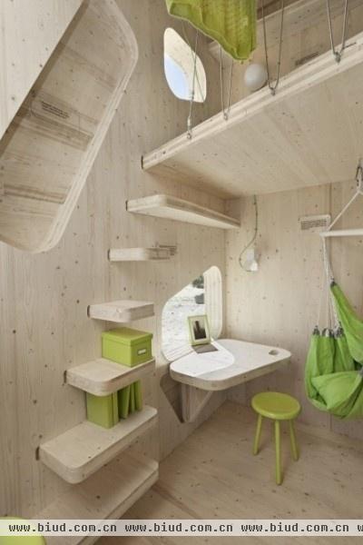 纯木质家居 10平方米的创意学生公寓设计(图)