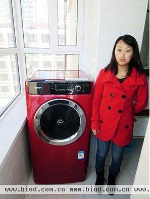 石家庄网友晒“最红色”洗衣机推荐康馨花苑小区