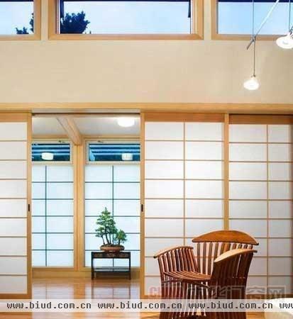 日式风格客厅推拉门装修 超自然省空间