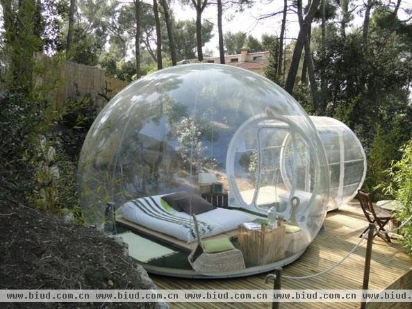 睡在水晶球里? 法国的泡泡度假村(组图)