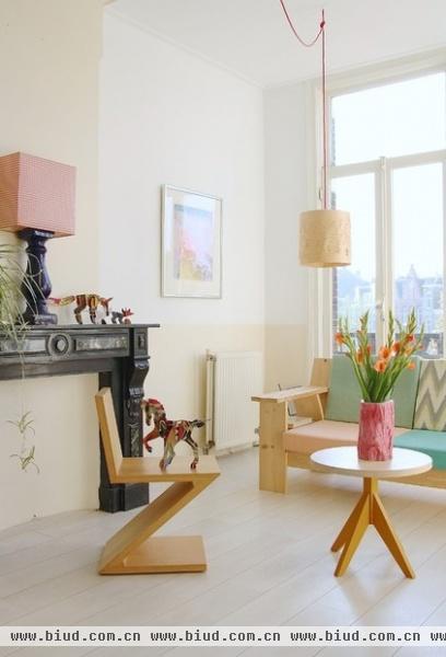 糖色彩+明亮采光 荷兰家具设计师130平公寓