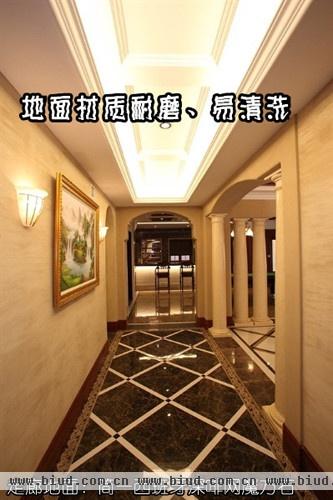 简一大理石瓷砖卡个性魔方石应用于走廊地面