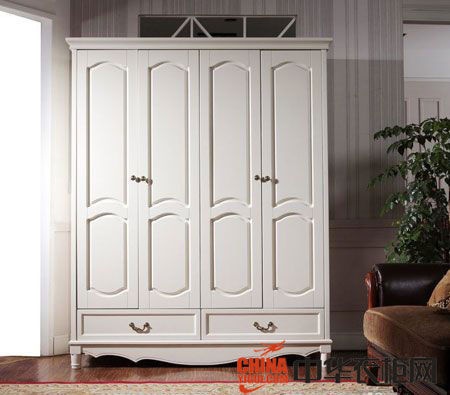 菩提岛 柏木之家系列 简欧风格 香柏木 白色衣柜