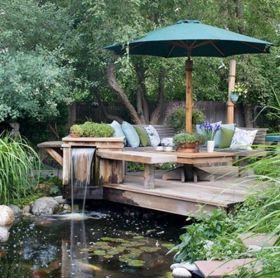 休闲花园装修属于自己的小桥流水人家