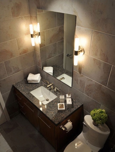 大瓷砖铺贴墙面 浴室装修新选择