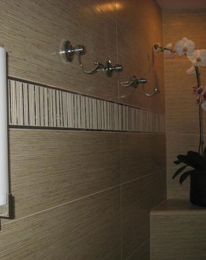 大瓷砖铺贴墙面 浴室装修新选择