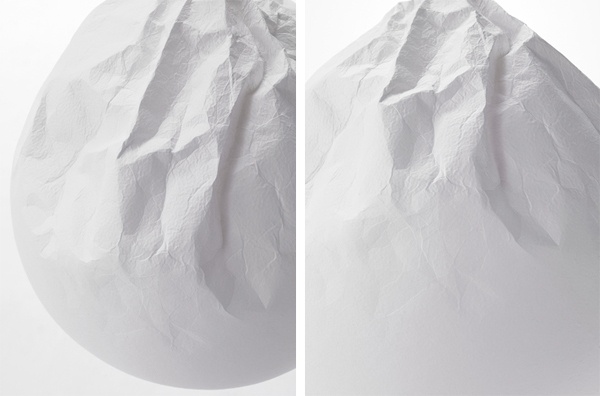 Semi-Wrinkle Washi灯罩 褶皱呈现和纸质感
