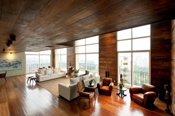 巴西圣保罗全木装饰住宅 塑造质感空间(组图)