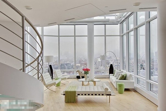 俯瞰城市美景 纽约简约风格复式家居设计(图)
