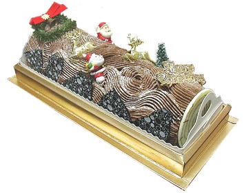 柴薪圣诞蛋糕