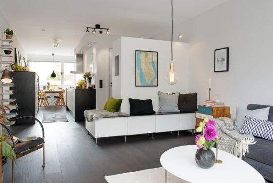 地板为空间加分 85平北欧风格实用小公寓(图)