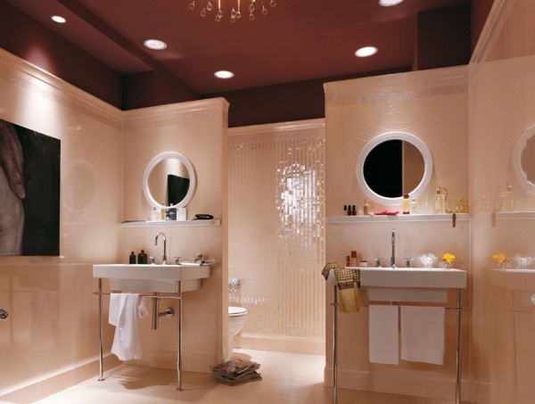豪华卫浴间精选 瓷砖设计各具特色