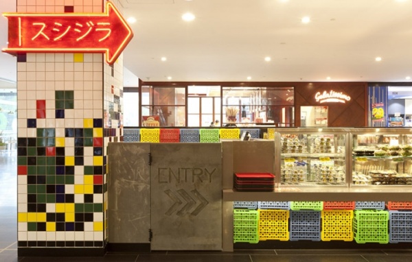 色彩方块 悉尼Sushizilla寿司餐厅设计(组图)
