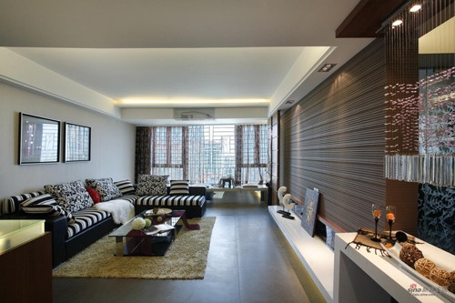 所属作品：山语城(190平米)现代简约设计案例 居室：复式 风格：简约
